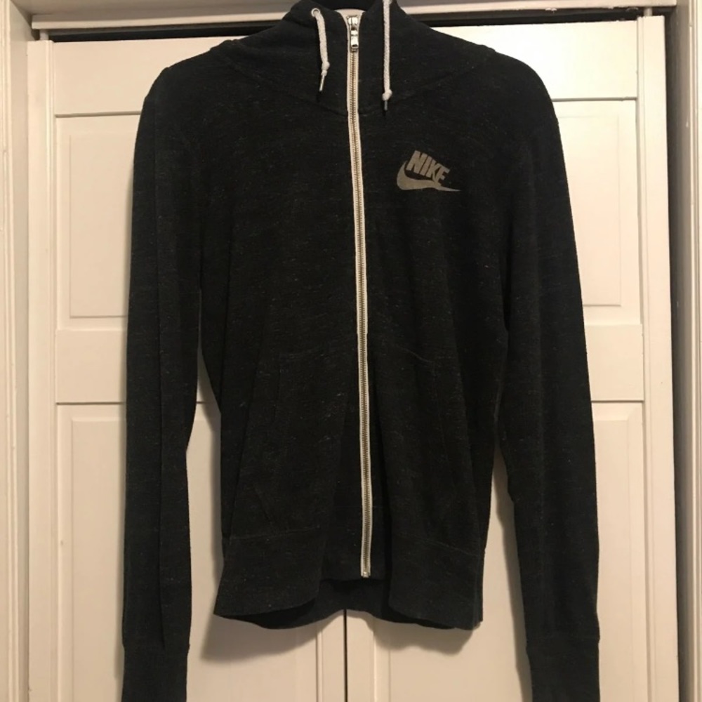 Nike Heather Grey Zipup Hoodie